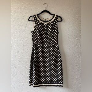 Kate Spade Black and White Polka Dot Midi Dress